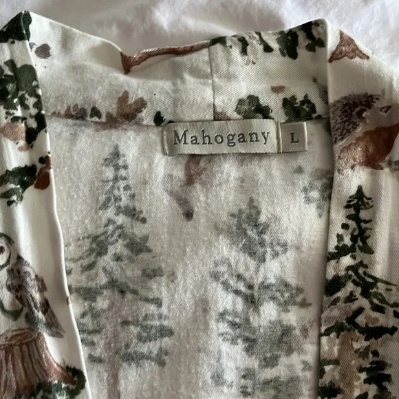 Cotton flannel robe - Picture 5 of 5